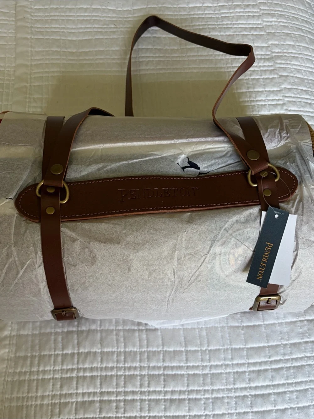 Pendleton leather carrier brown NEW